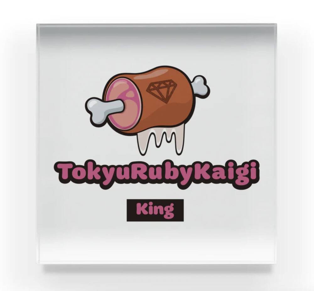 贈呈されたアクリルブロック